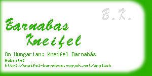 barnabas kneifel business card